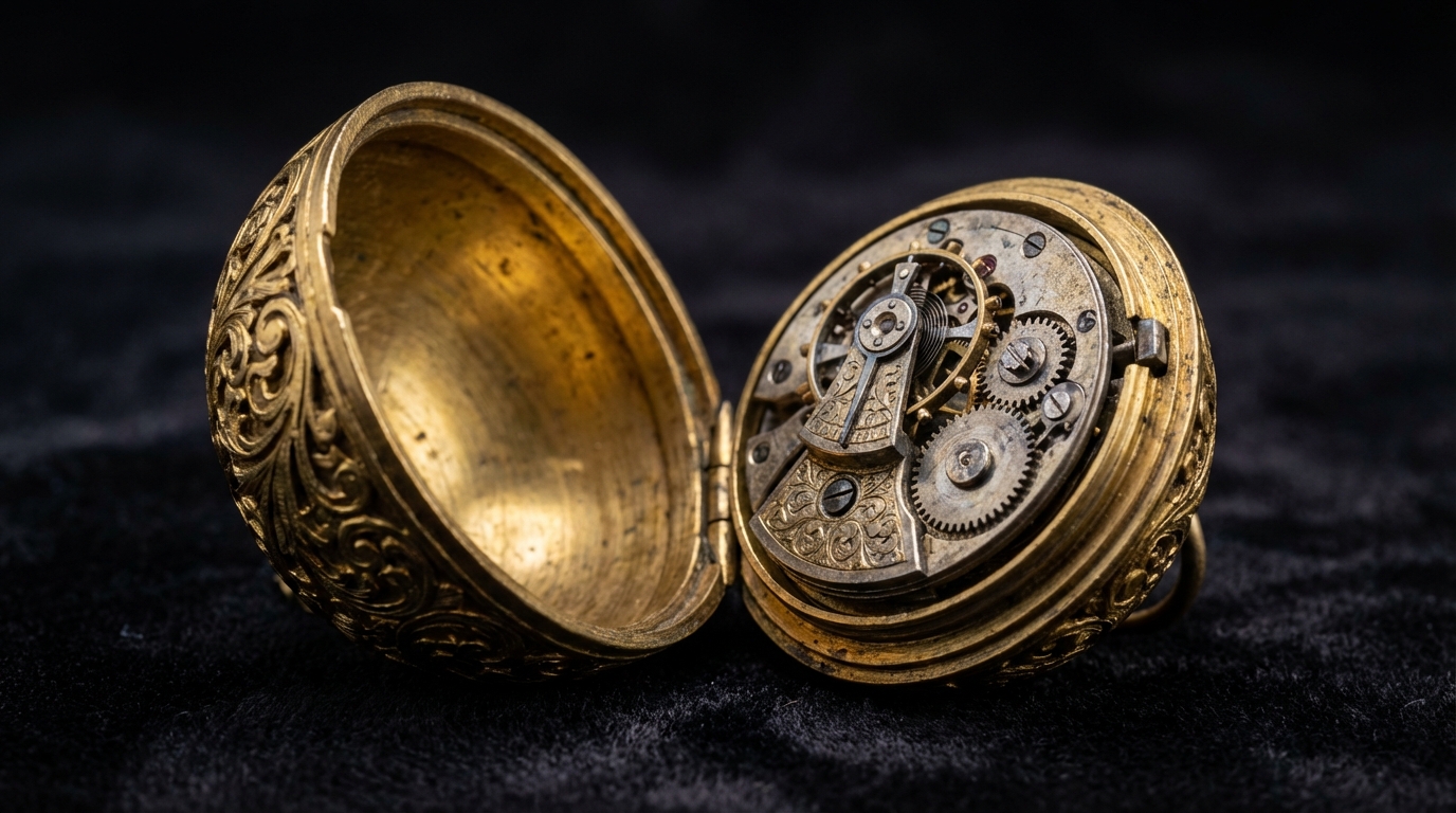 Die älteste Uhr der Welt Pomander Uhr von Peter Henlein 1505 geöffnet