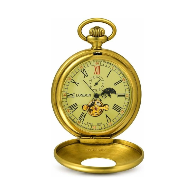 Doppelte Jäger-Taschenuhr aus Kupfer