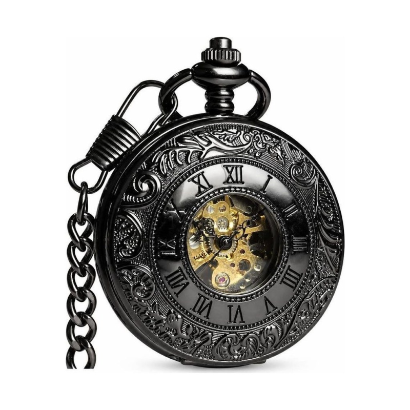 Doppelte Jäger-Taschenuhr mit mechanischem Handaufzug