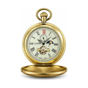 Mechanische doppelte Jägertaschenuhr aus Kupfer