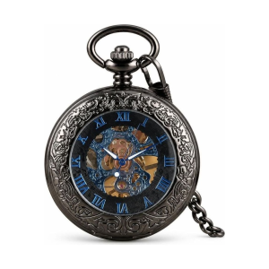 Mechanische Half-Hunter-Taschenuhr mit römischen Ziffern