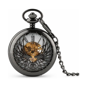 Mechanische Skelett-Taschenuhr aus Legierung