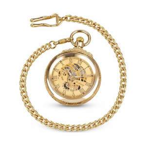 Mechanische Skelett-Taschenuhr mit offenem Zifferblatt