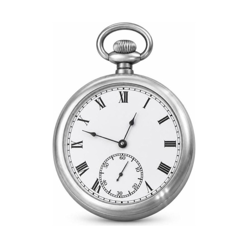 Mechanische Taschenuhr aus Edelstahl