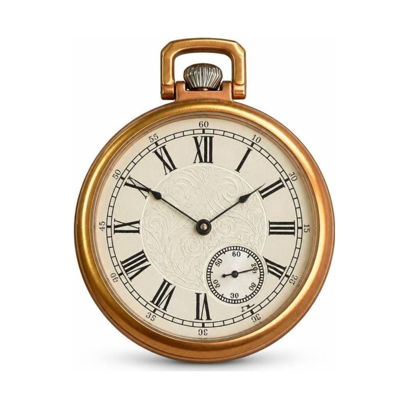 Mechanische Taschenuhr in Roségold aus Edelstahl 316L