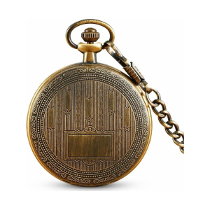 Mechanische Taschenuhr mit graviertem Gehäuse