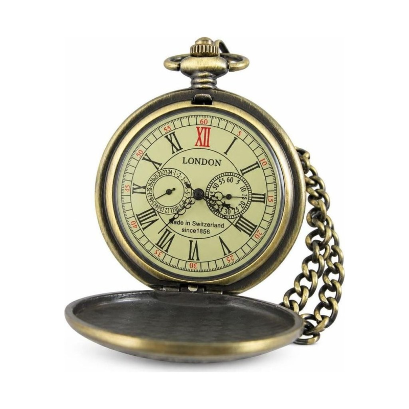 Mechanische Taschenuhr mit Hirschmotiv