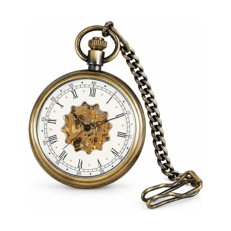 Mechanische Taschenuhr mit offenem Zifferblatt