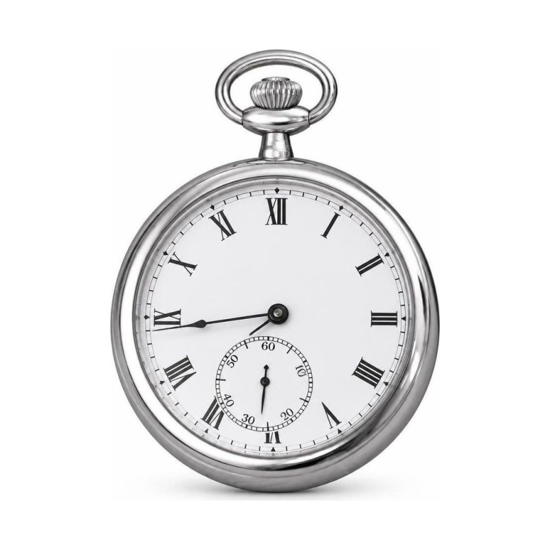 Mechanische Taschenuhr VIGOROSO aus Edelstahl
