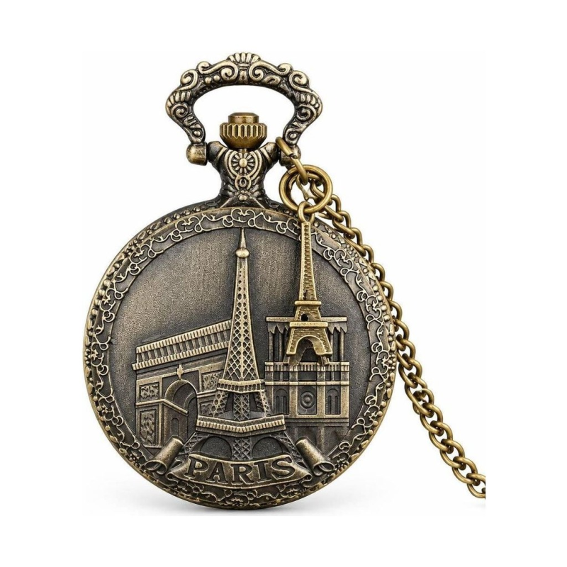 Quarz-Taschenuhr mit Eiffelturm