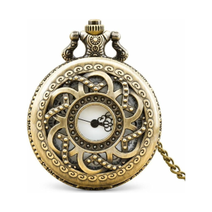 Steampunk-Taschenuhr aus bronzefarbenem Messing