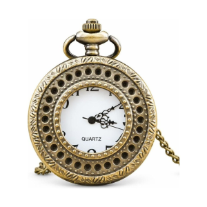 Steampunk-Taschenuhr aus Messing mit Bronze-Patina