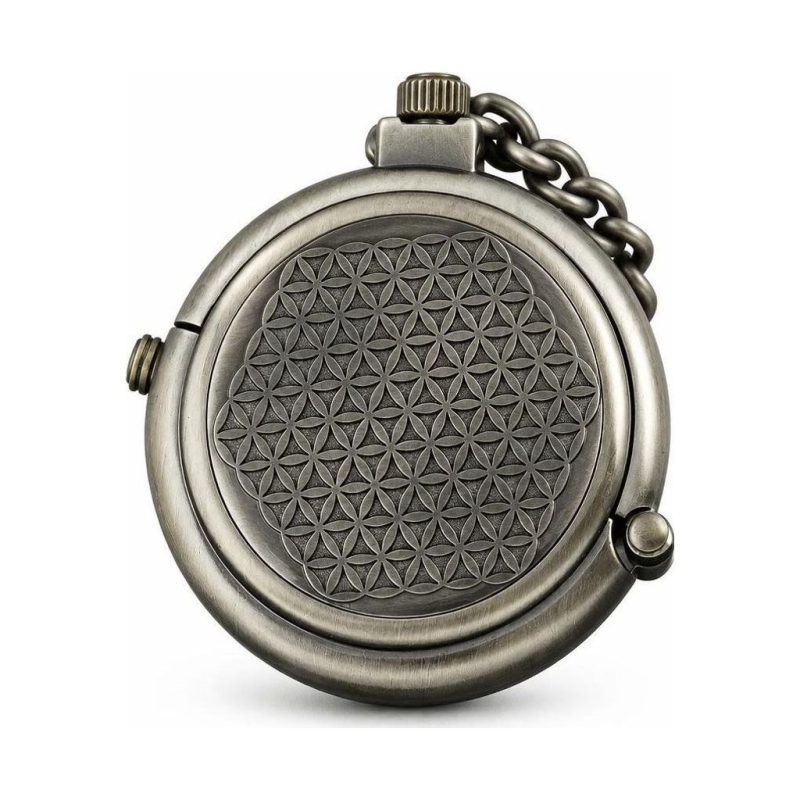 Steampunk-Taschenuhr mit schwarzem Zifferblatt