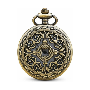 Taschenuhr in Bronze mit Quarzwerk und Klappdeckel