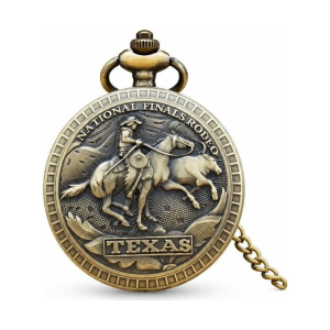 Taschenuhr mit Texas-Motiv und Quarzwerk