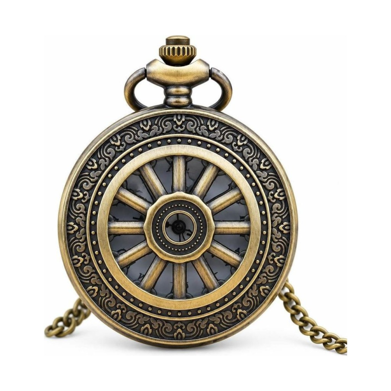 Vintage-Quarz-Taschenuhr in Bronze